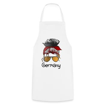 Germany Flag German Flag Used Look Home - Cooking Apron - white - Front - AI Model Male 185 dark (185cm)