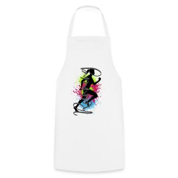 Running Sports Woman Jogger Runner Running Running - Cooking Apron - white - Front - AI Model Male 185 dark (185cm)