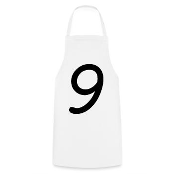9 - Kochschürze - Weiß - Vorne - AI Model Male 185 dark (185cm)