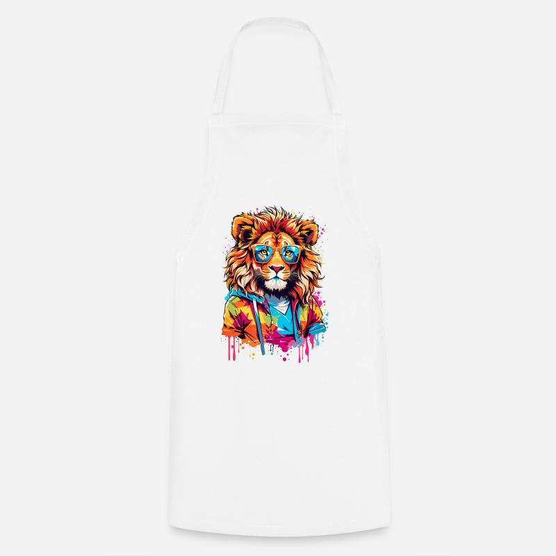 Cool Lion - Tablier de cuisine - blanc