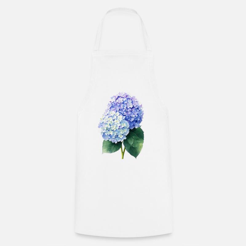 Hortensia - Tablier de cuisine - blanc