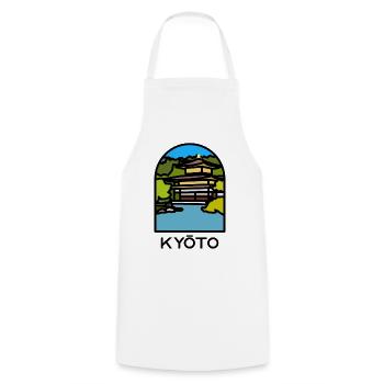 Kyoto - Kinkaku-ji - Cooking Apron - white - Front - AI Model Male 185 dark (185cm)