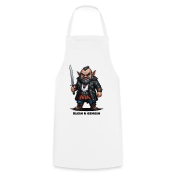 Little Evil Dwarf - Cooking Apron - white - Front - AI Model Male 185 dark (185cm)