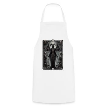 Juge noir - Tablier de cuisine - blanc - Devant - AI Model Male 185 dark (185cm)