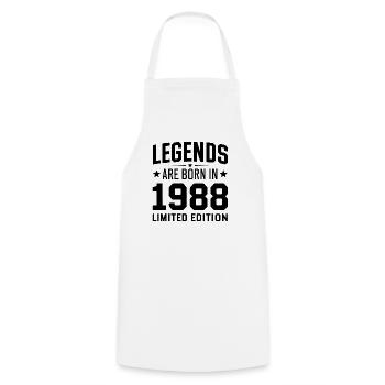 Legends Are Born In 1988 Limited Edition - Kochschürze - Weiß - Vorne - AI Model Male 185 dark (185cm)