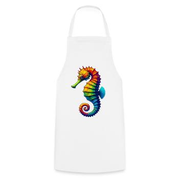 Seahorse - Cooking Apron - white - Front - AI Model Male 185 dark (185cm)