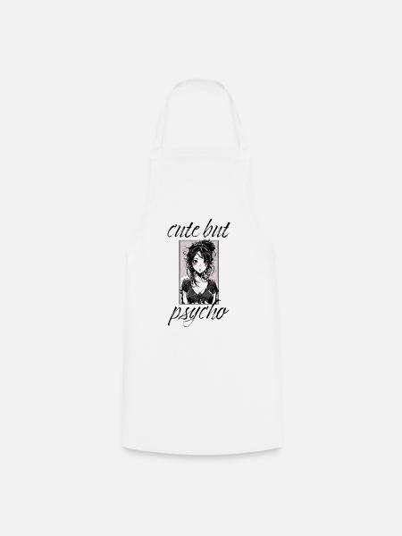 cute but psycho - Cooking Apron - white