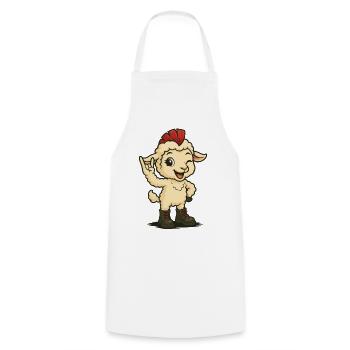 Punk Rock Lamb - Kochschürze - Weiß - Vorne - AI Model Male 185 dark (185cm)