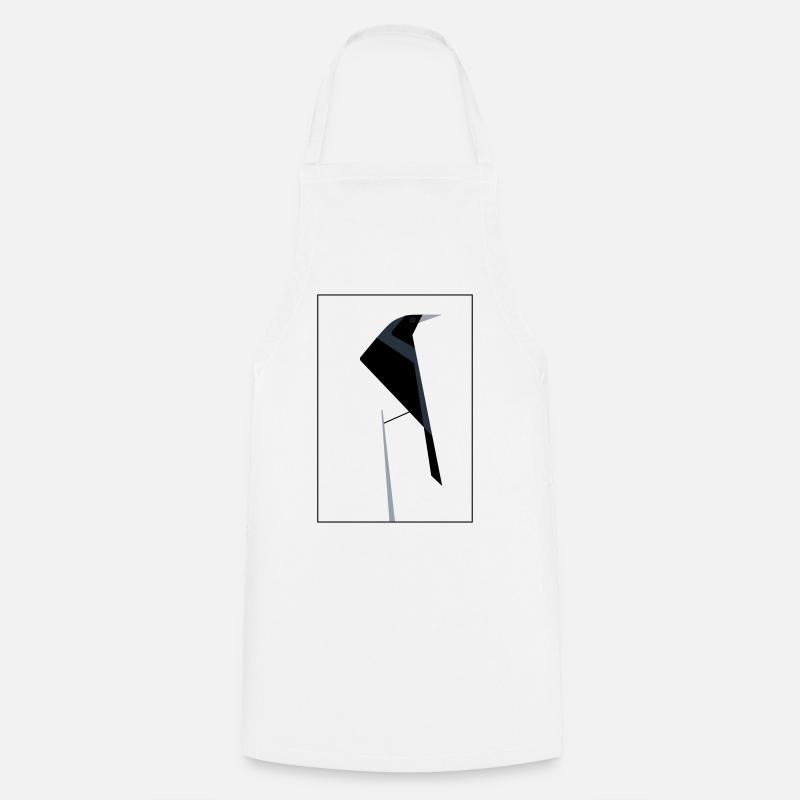 Silhouette abstraite d’Ibis - Tablier de cuisine - blanc