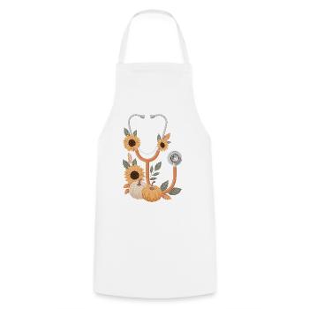 Autumnal stethoscope - Cooking Apron - white - Front - AI Model Male 185 dark (185cm)