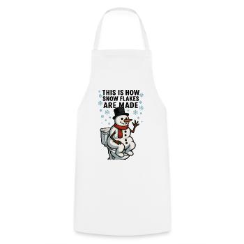 Snowflakes Are Made Snowman Toilet - Cooking Apron - white - Front - AI Model Male 185 dark (185cm)