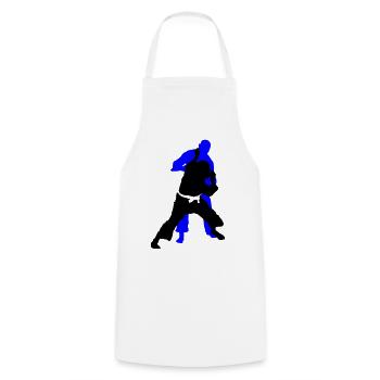 Judo - Cooking Apron - white - Front - AI Model Male 185 dark (185cm)