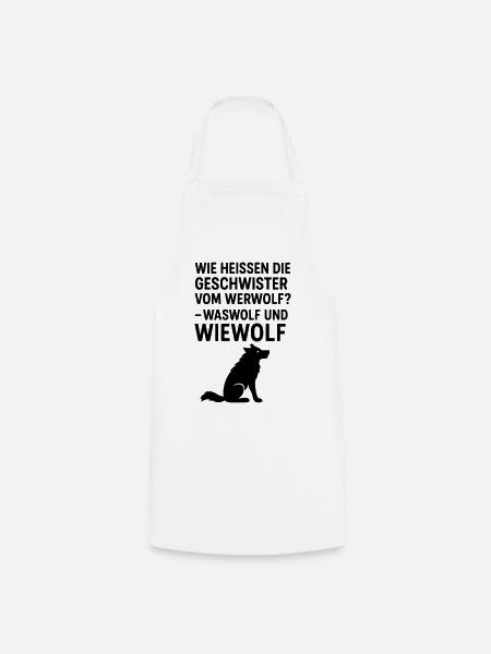 werwolf witziger spruch kinder grundschule - Kochschürze - Weiß