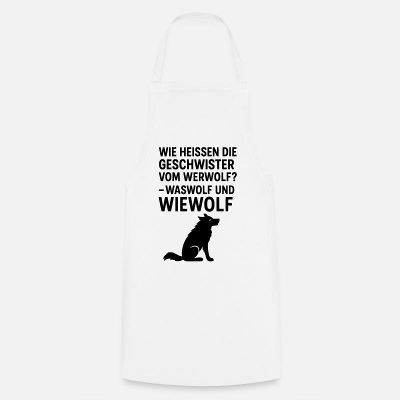 werwolf witziger spruch kinder grundschule - Kochschürze - Weiß