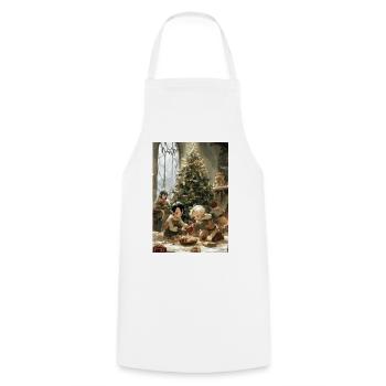 Children with a fairy tree - Cooking Apron - white - Front - AI Model Male 185 dark (185cm)