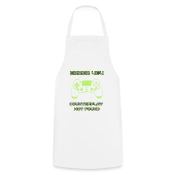 Erreur 404 : Contre-jeu non trouvé | Joueur drôle - Tablier de cuisine - blanc - Devant - AI Model Male 185 dark (185cm)