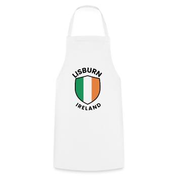 Drapeau d’Irlande de Lisburn - Tablier de cuisine - blanc - Devant - AI Model Male 185 dark (185cm)