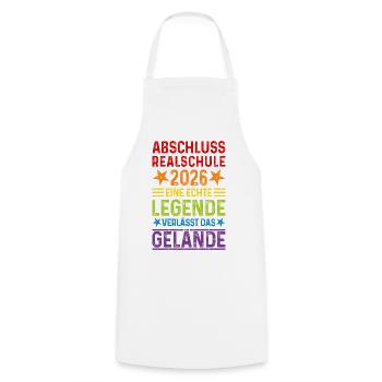 Graduation 2026 Realschule - Cooking Apron - white - Front - AI Model Male 185 dark (185cm)
