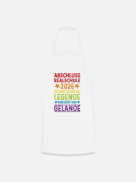 Abschluss 2026 Realschule - Kochschürze - Weiß