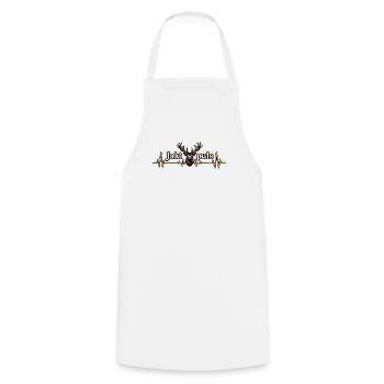 Hunting Pulse Heart - Cooking Apron - white - Front - AI Model Male 185 dark (185cm)