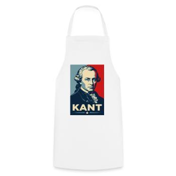 Immanuel Kant Retro Philosopher Portrait - Cooking Apron - white - Front - AI Model Male 185 dark (185cm)
