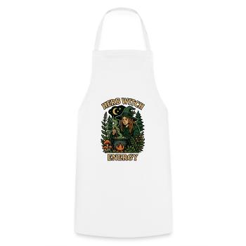 Herb Witch Energy - Cooking Apron - white - Front - AI Model Male 185 dark (185cm)