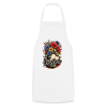 Floral Fußball Ball Deutschland - Kochschürze - Weiß - Vorne - AI Model Male 185 dark (185cm)