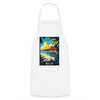 Découvrez le paradis tropical du Belize - Tablier de cuisine - blanc - Devant - AI Model Male 185 dark (185cm)