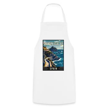 Explore Enchantment of Gaztelugatxe in Spain - Cooking Apron - white - Front - AI Model Male 185 dark (185cm)