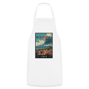 Experience Volcano Adventure and Mount Etna Italy - Cooking Apron - white - Front - AI Model Male 185 dark (185cm)