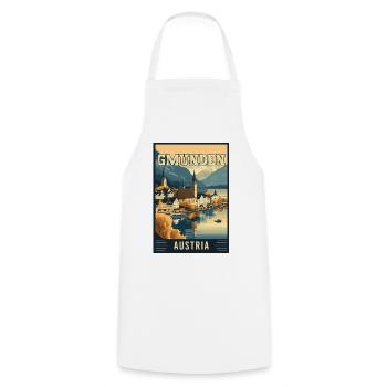 Experience the Lakeside Beauty of Gmunden Austria - Cooking Apron - white - Front - AI Model Male 185 dark (185cm)