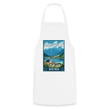 Explore the Lakeside Beauty of Gmunden in Austria - Cooking Apron - white - Front - AI Model Male 185 dark (185cm)