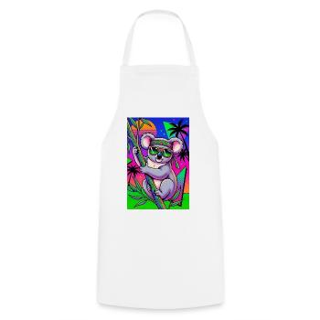 Koala - Cooking Apron - white - Front - AI Model Male 185 dark (185cm)