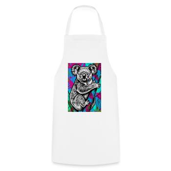Koala - Cooking Apron - white - Front - AI Model Male 185 dark (185cm)
