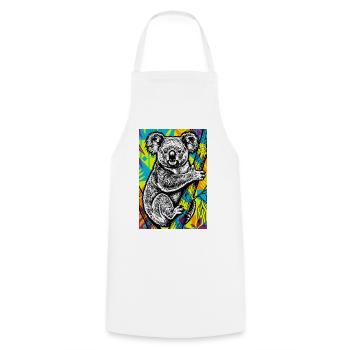 Koala - Tablier de cuisine - blanc - Devant - AI Model Male 185 dark (185cm)