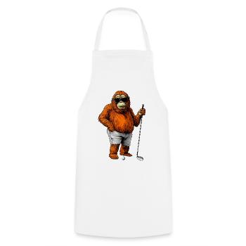 Golf Orang Utan - Kochschürze - Weiß - Vorne - AI Model Male 185 dark (185cm)