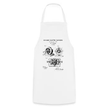 Electric Machine Patent Blueprint - Cooking Apron - white - Front - AI Model Male 185 dark (185cm)