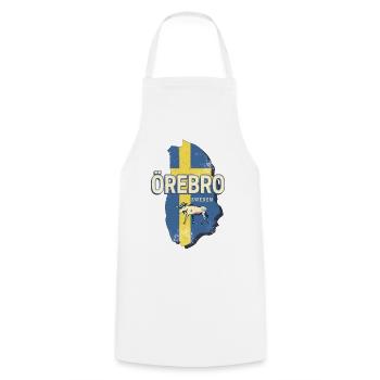 Örebro Schweden Provinz Landkarte Vintage Souvenir - Kochschürze - Weiß - Vorne - AI Model Male 185 dark (185cm)
