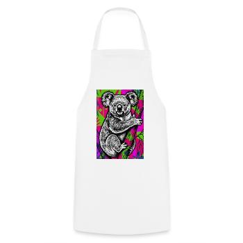 Koala - Cooking Apron - white - Front - AI Model Male 185 dark (185cm)