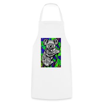 Koala - Cooking Apron - white - Front - AI Model Male 185 dark (185cm)