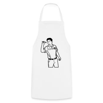 Fléchettes - Tablier de cuisine - blanc - Devant - AI Model Male 185 dark (185cm)