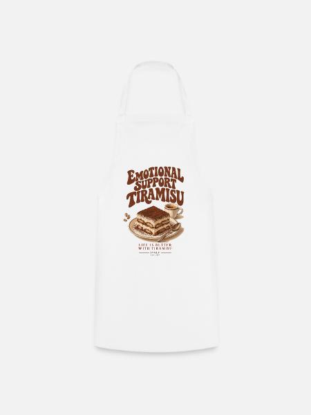Emotional Support Tiramisu - Kochschürze - Weiß