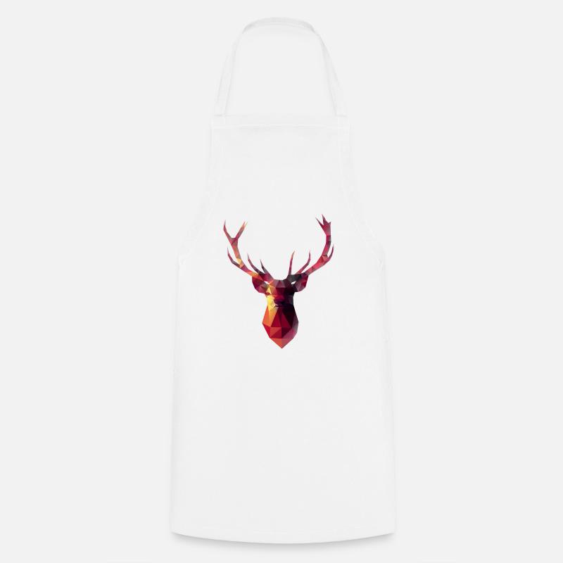 Red Stag - Cooking Apron - white