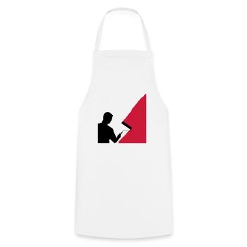 Peintres - Vecteur - Tablier de cuisine - blanc - Devant - AI Model Male 185 dark (185cm)