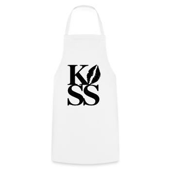 Kiss - Tablier de cuisine - blanc - Devant - AI Model Male 185 dark (185cm)