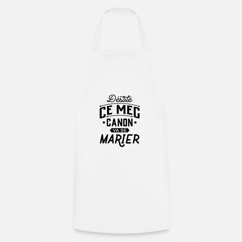 Mec canon mariage evg - Tablier de cuisine - blanc