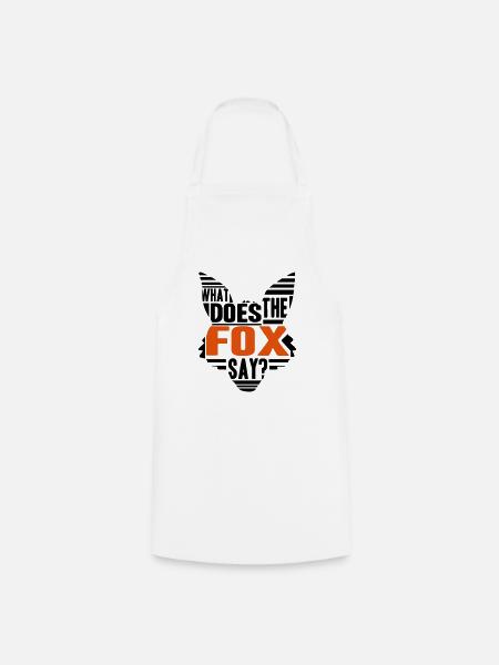 Cool What Does The Fox Say Logo - Kochschürze - Weiß