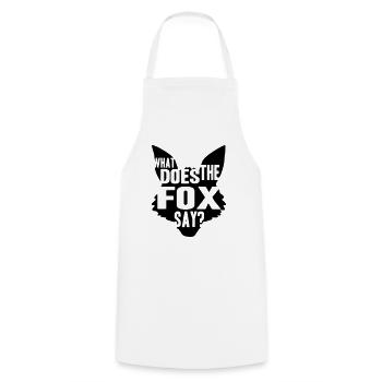 What Does The Fox Say Logo Design - Cooking Apron - white - Front - AI Model Male 185 dark (185cm)