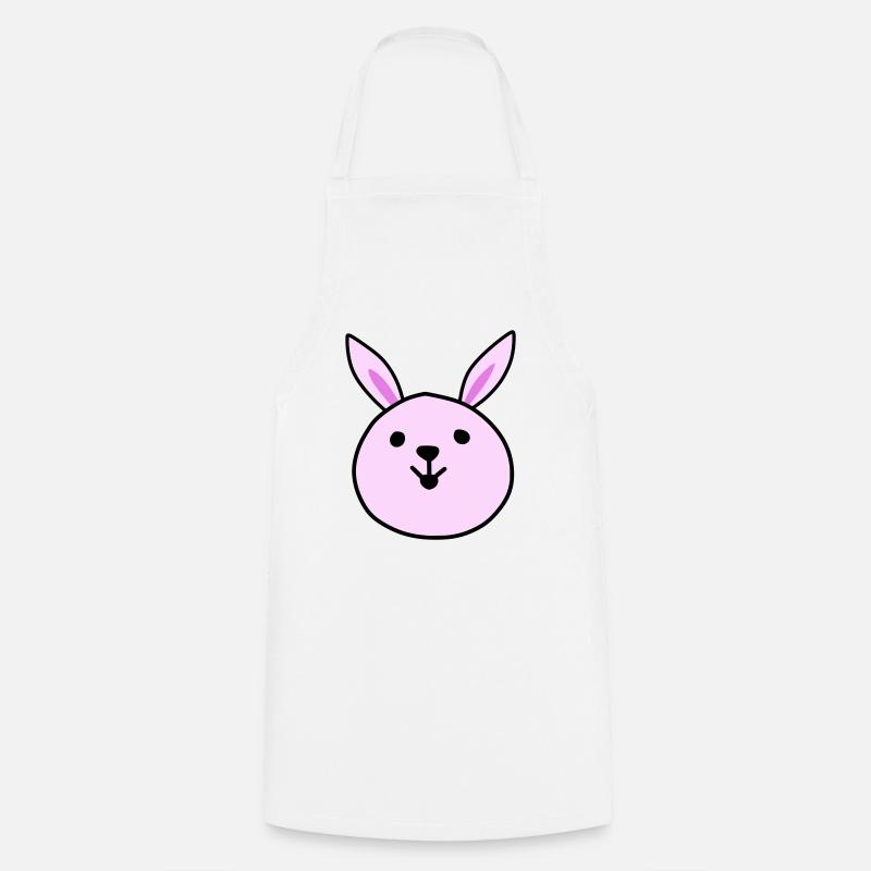 Cute pink rabbit - Kochschürze - Weiß