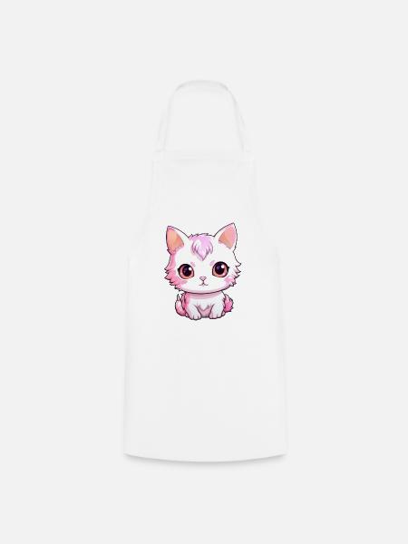 Baby Katze - Kochschürze - Weiß